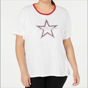 Tommy Hilfiger Sport Plus Size Tee with star NWT - size 1X